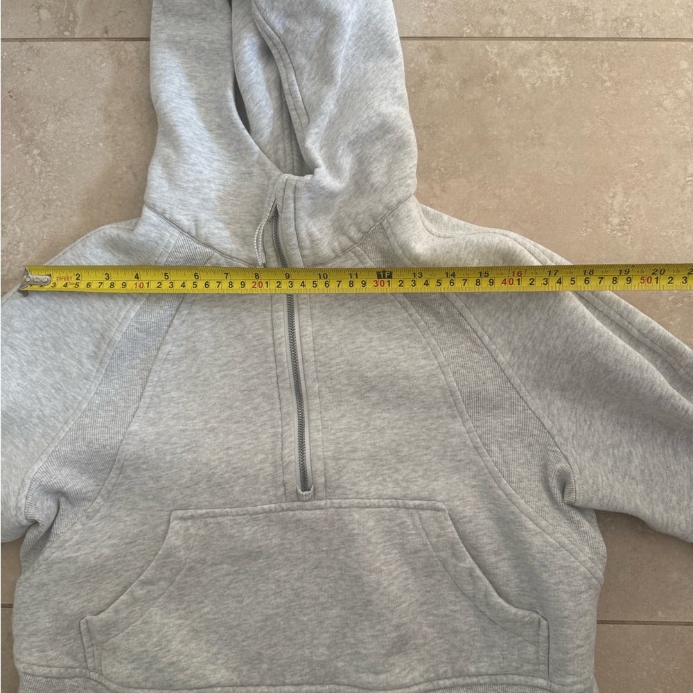 Lululemon Scuba Hoodie Light Gray Women's Half-Zip Hoodie - Picture 4 of 8